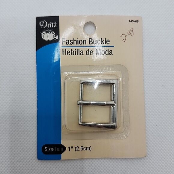 Lot Of 2 Dritz 1" Silvertone Fashion Buckles 145-65 -Belts, Accents, Bags, Totes - Picture 3 of 4